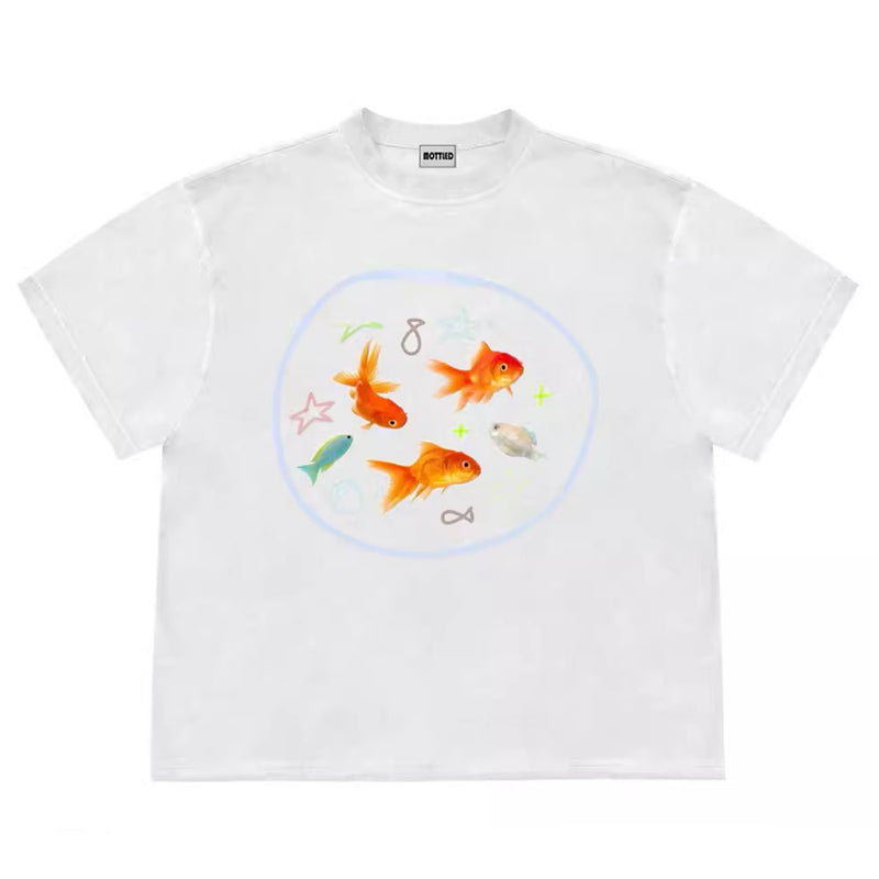 aesthetic goldfish graphic t-shirt boogzel clothing