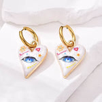 aesthetic heart shaped earrings boogzel clothing