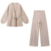 aesthetic knit cardigan and pants co-ord boogzel clothing