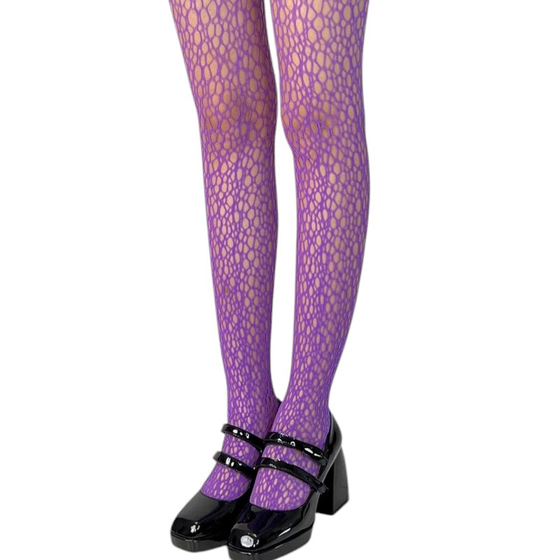 purple aesthetic mesh tights boogzel clothing