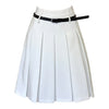 white midi pleated skirt boogzel clothing