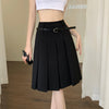 black midi pleated skirt boogzel clothing