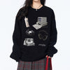 aesthetic black oversized sweatshirt boogzel clothing