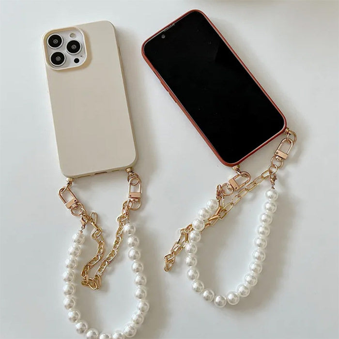 aesthetic pearl chain iphone case boogzel clothing