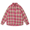 aesthetic pink plaid shirt boogzel clothing