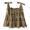 aesthetic plaid bow-tie top boogzel clothing