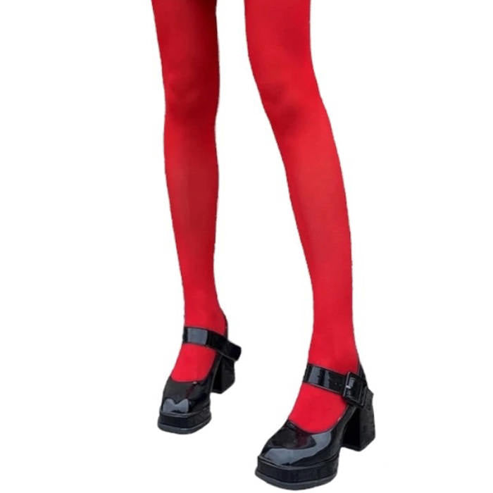 aesthetic red tights boogzel clothing