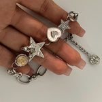 aesthetic silver charms bracelet boogzel clothing