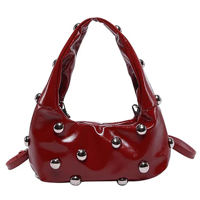 aesthetic studded shoulder bag boogzel clothing