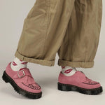 pink suede platform loafers boogzel clothing