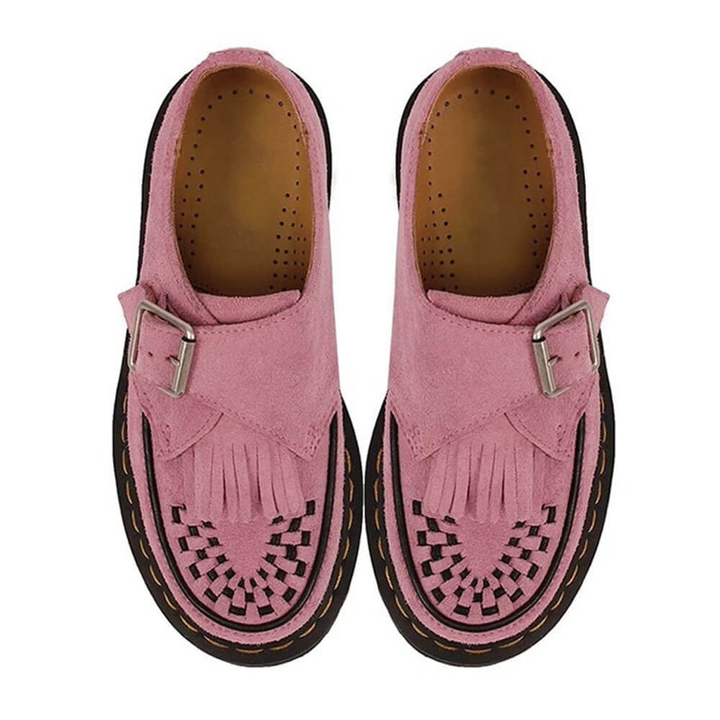 pink suede loafers boogzel clothing