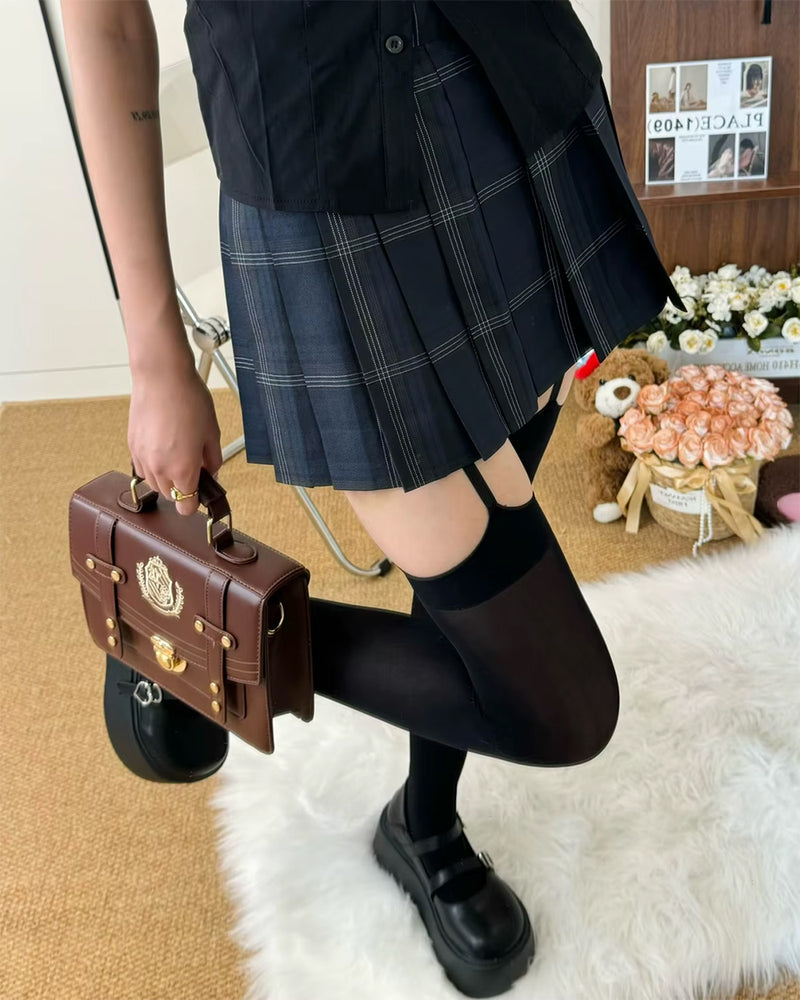 aesthetic suspender tights boogzel clothing