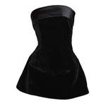 black velvet mini dress boogzel clothing