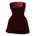 red velvet mini dress boogzel clothing