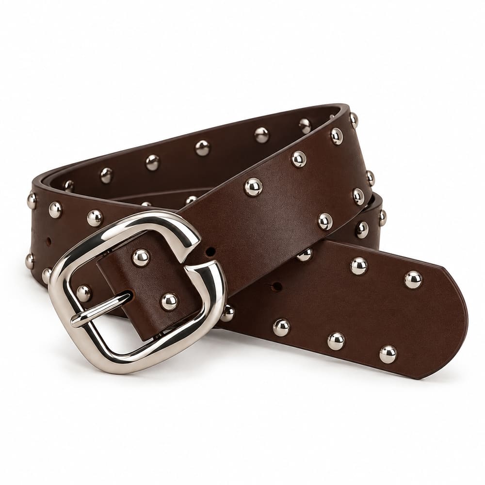aesthetic wide studded belt boogzel clothing