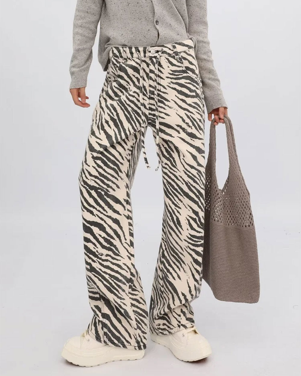 aesthetic zebra print pants boogzel clothing