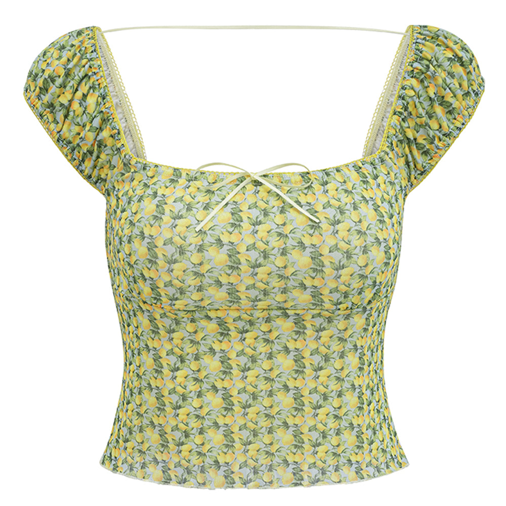 amalfi lemon cropped top boogzel clothing