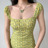 amalfi lemon ruched mini dress boogzel clothing