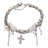 angel wings cross choker necklace boogzel clothing