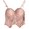 pink sheer lace corset top boogzel clothing