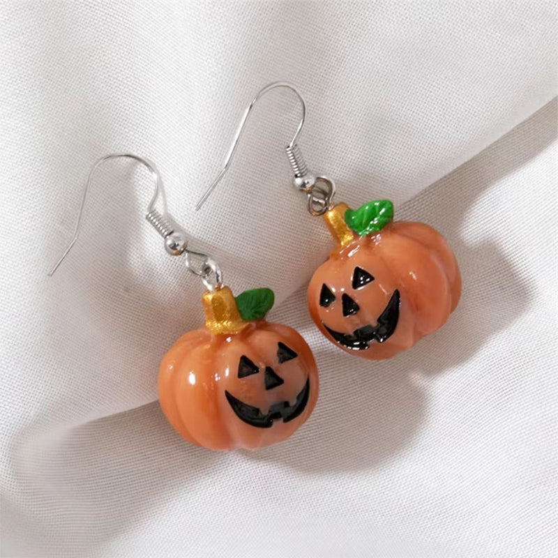 angry pumpkin earrings boogzel clothing