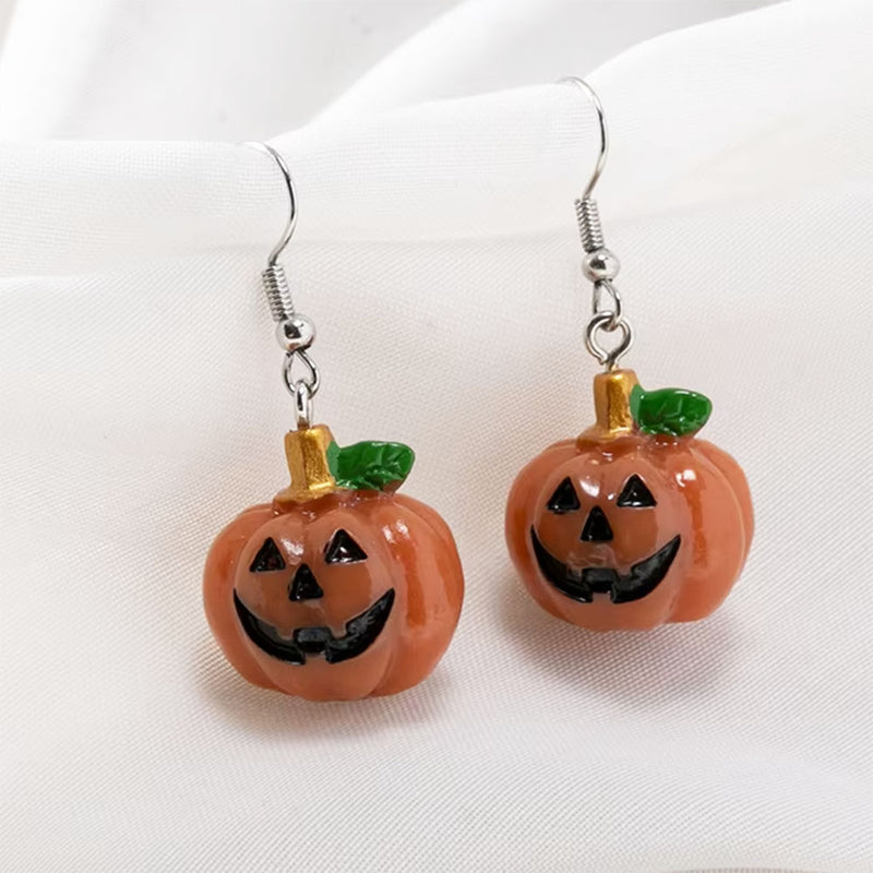 angry pumpkin earrings boogzel clothing