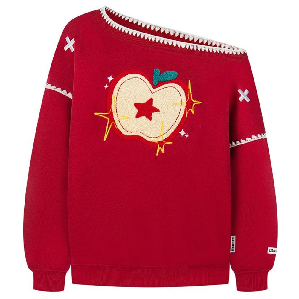 apple core one shoulder sweater boogzel clothing