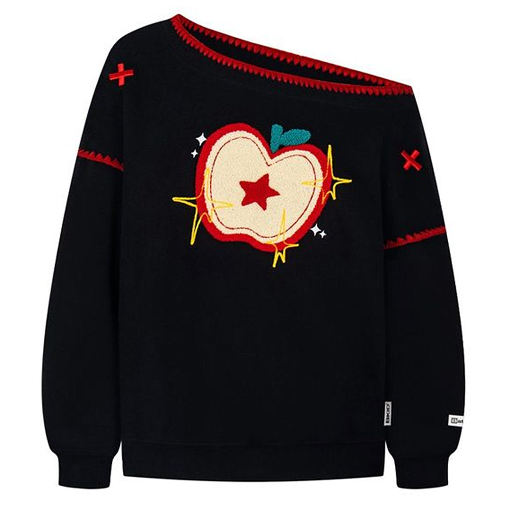 apple core one shoulder sweater boogzel clothing