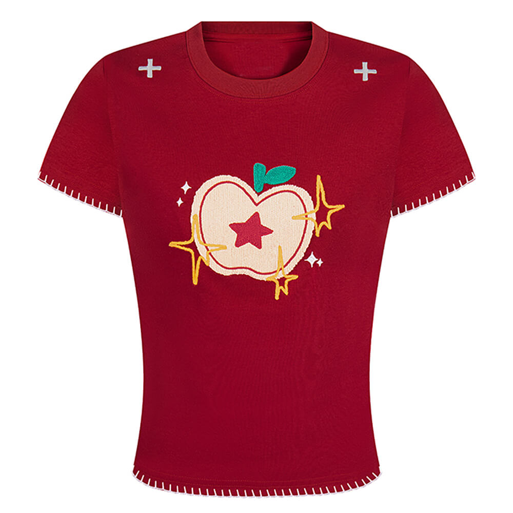 apple embroidered t-shirt boogzel clothing