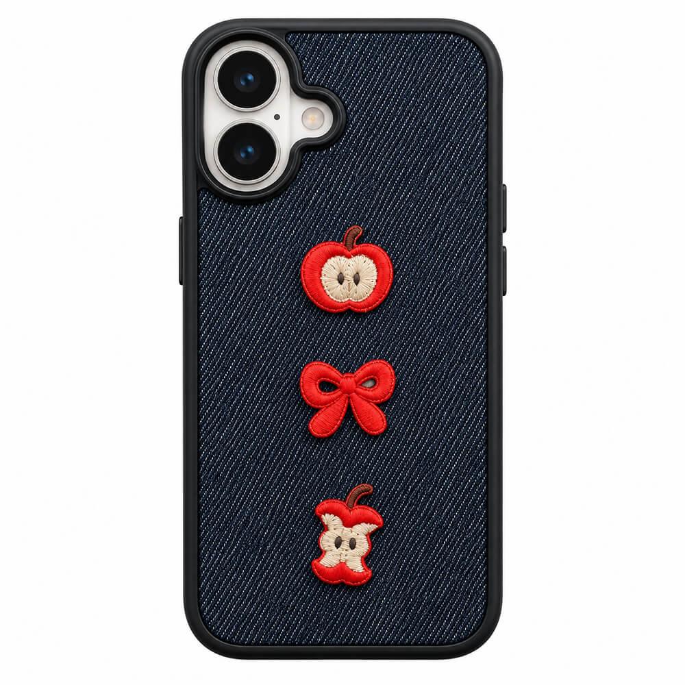 apple core denim iphone case boogzel clothing