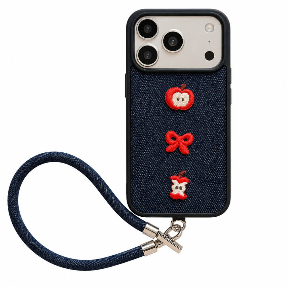 apple core denim iphone case boogzel clothing