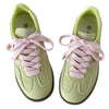 apple on toe green sneakers boogzel clothing