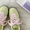apple on toe green sneakers boogzel clothing