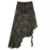 asymmetrical plaid midi skirt boogzel clothing