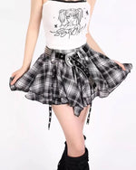 black and white plaid skirt boogzel clothing