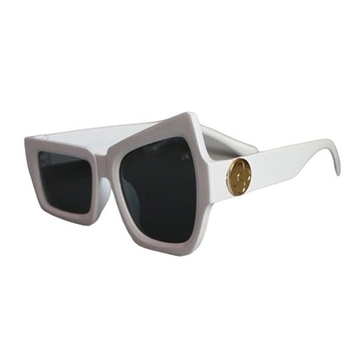 asymmetric white sunglasses boogzel clothing