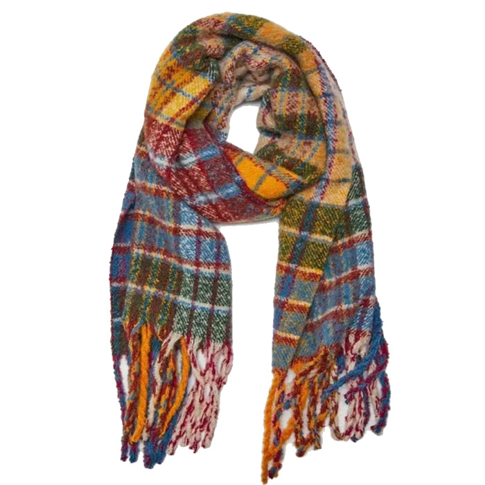 autumn plaid wool scarf boogzel clothing