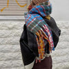 autumn plaid wool scarf boogzel clothing