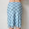 baby blue plaid midi skirt boogzel clothing
