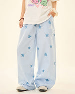 baby blue star pants boogzel clothing