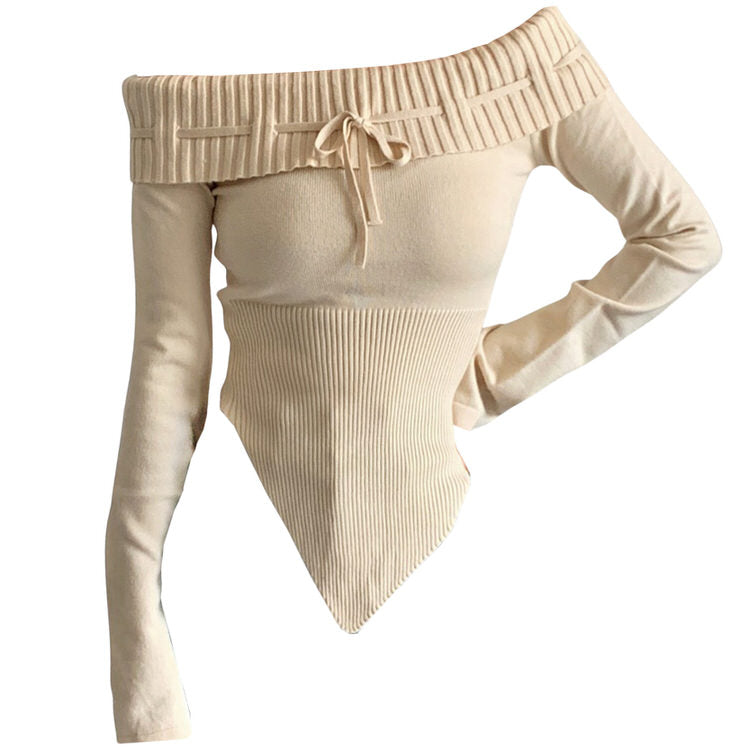 Y2K Off-Shoulder Knit Top - Boogzel Clothing