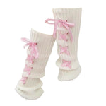 balletcore ribbon leg warmers boogzel clothing