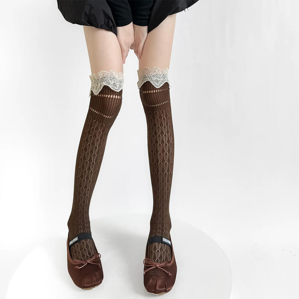 ballet core ruffle knee socks boogzel clothing