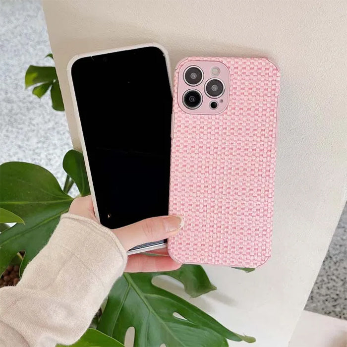 pink tweed iphone case boogzel clothing