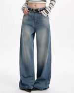 basic blue baggy jeans boogzel clothing