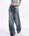 basic blue baggy jeans boogzel clothing