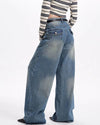 basic blue baggy jeans boogzel clothing