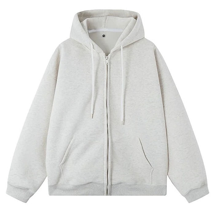 basic oversized zip up hoodie boogzel clothing