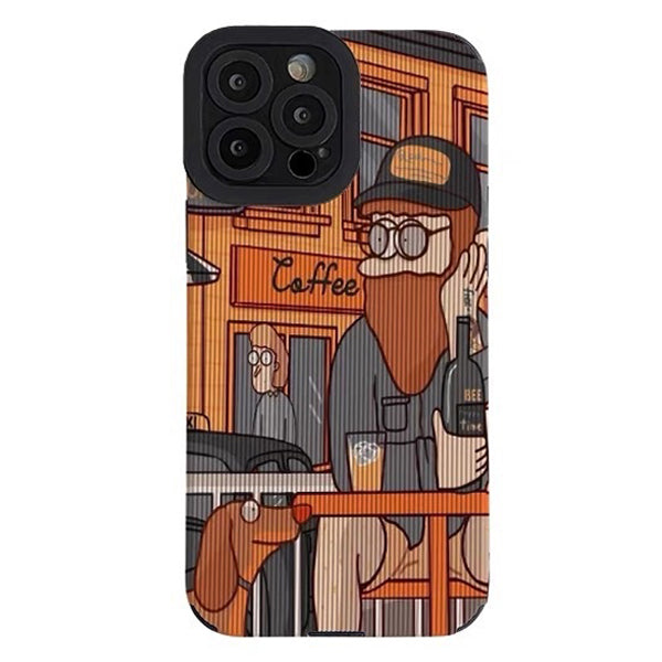bearded man with dog iphone case boogzel clothing