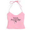 y2k pink halter top boogzel clothing